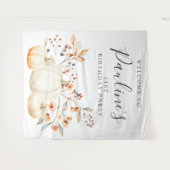 21e Verjaardag Party Herfst Pompoen Bladeren Wandkleed (Voorkant (horizontaal))