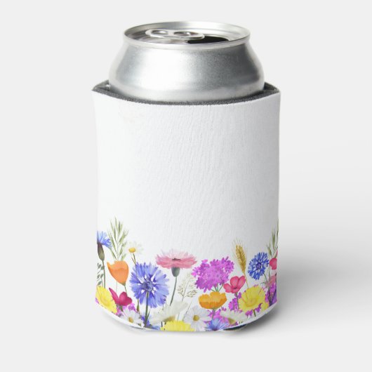 21e Verjaardag Party Paarse Wildflower Custom Blikjeskoeler (Blikje Achterkant)