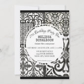 21e Verjaardag Party Rustiek Boerderij Tegel Zwart Kaart (Voorkant)