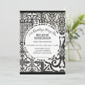 21e Verjaardag Party Rustiek Boerderij Tegel Zwart Kaart (Staand voorkant)