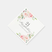 21e Verjaardag Party Supplies Roze Bloemen Custom Servet (Hoek)