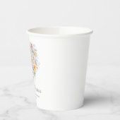 21e Verjaardag Party Waterverf Bloemen Custom Papieren Bekers (Links)