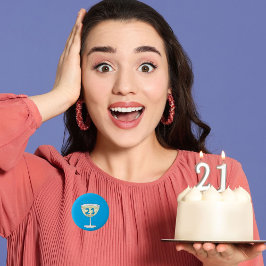 21e verjaardag pin badge 21 jaar viering ronde button 5,7 cm