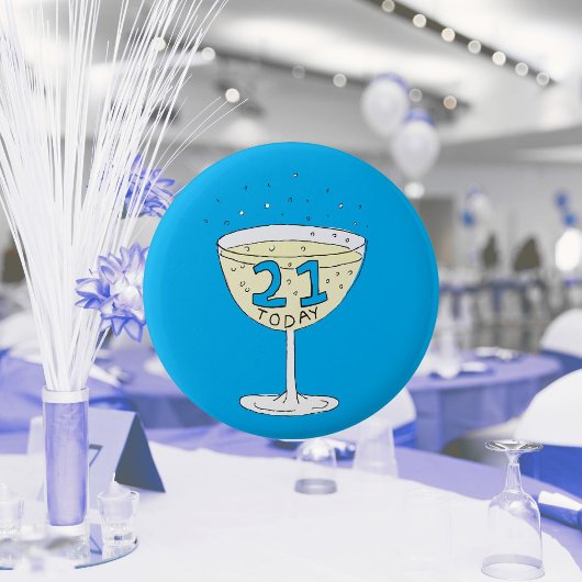 21e verjaardag pin badge 21 jaar viering ronde button 5,7 cm