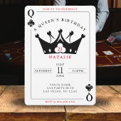 21e verjaardag Queen of Clubs Casino Poker Kaart