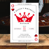 21e verjaardag Queen of Hearts Casino Poker Kaart