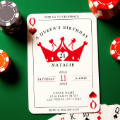 21e verjaardag Queen of Hearts Casino Poker Kaart