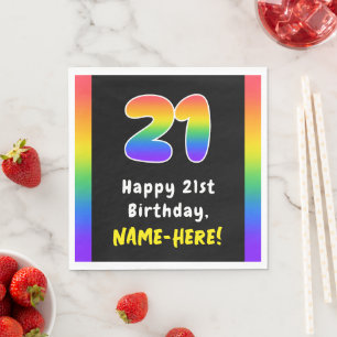 21e verjaardag: Regenboogspectrum # 21, Aangepaste Servet