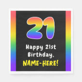 21e verjaardag: Regenboogspectrum # 21, Aangepaste Servet (Voorkant)