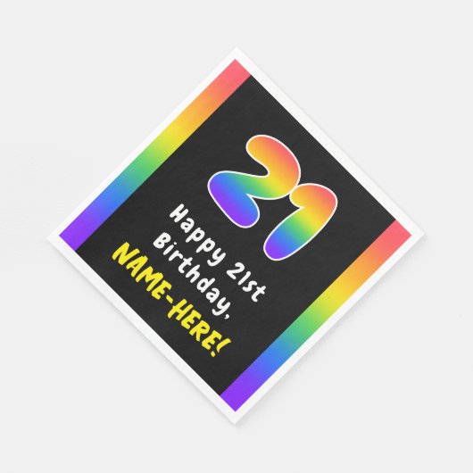 21e verjaardag: Regenboogspectrum # 21, Aangepaste Servet (Hoek)