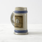 21e Verjaardag Retro Rustiek Monogram Foto Bierpul (Voorkant links)