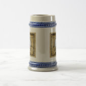 21e Verjaardag Retro Rustiek Monogram Foto Bierpul (Center)