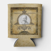 21e Verjaardag Retro Rustiek Monogram Foto Blikjeskoeler (Voorkant)