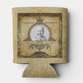 21e Verjaardag Retro Rustiek Monogram Foto Blikjeskoeler (Achterkant)