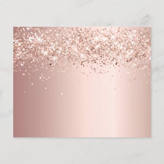 21e verjaardag roos glitter budget behalve datum flyer (Achterkant)