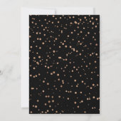 21e verjaardag Roos Gold Black Confetti Kaart (Achterkant)