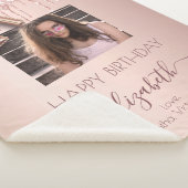 21e Verjaardag roos Gold Blush Vrienden Foto Sherpa Deken (3/4)
