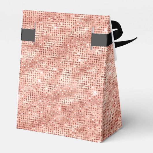 21e verjaardag Roos Gold Glitter Favor Box Bedankdoosjes (Achterkant)