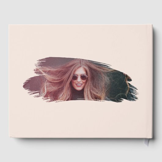 21e verjaardag Roos Gold & roze foto Gastenboek (Achterkant)