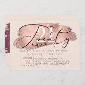 21e verjaardag Roos Gold & roze foto Kaart (Voorkant / Achterkant)