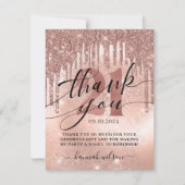 21e verjaardag Roos Gold van de partij Bedankkaart (Voorkant)