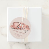 21e verjaardag Roos goud en roze Bedankjes Labels (In situ)