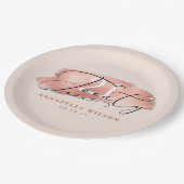 21e verjaardag Roos goud en roze Papieren Bordje (Gekanteld)