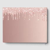 21e verjaardag roos goud glitter roze ballon gastenboek (Achterkant)