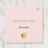 21e verjaardag roos goud wettelijke foto bedankjes labels (Achterkant)