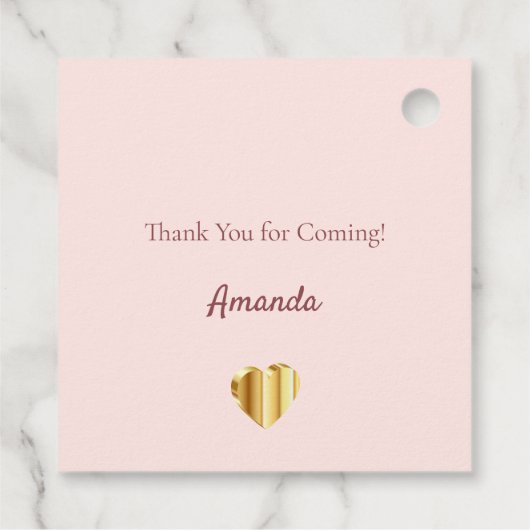 21e verjaardag roos goud wettelijke foto bedankjes labels (Achterkant)