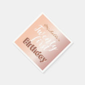 21e verjaardag Roos gouden ballon tekst Servet (Hoek)