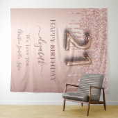 21e verjaardag roos gouden bloedige vrienden wandkleed (In Situ (horizontaal))