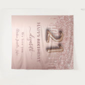 21e verjaardag roos gouden bloedige vrienden wandkleed (Voorkant (horizontaal))