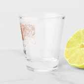 21e verjaardag roos gouden confetti naam shot glas (Rechts)