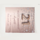 21e verjaardag roos gouden ruziezoekers vrienden wandkleed (Voorkant (horizontaal))