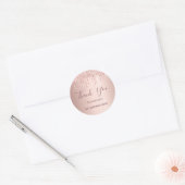 21e verjaardag roos gouden vuile glitter Hartelijk Ronde Sticker (Envelop)