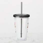 21e verjaardag roos goudnaam acryl drinkbeker (Rechts)