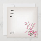 21e verjaardag  roze bloemen kaart (Achterkant)