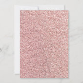21e verjaardag roze champagne roze glitter kaart (Achterkant)