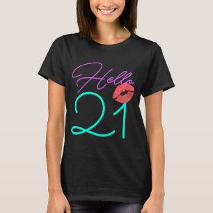 21e verjaardag Roze vrouwen T-shirt