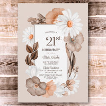 21e verjaardag Rustic Boho Floral Party