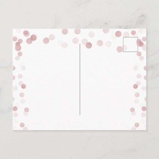21e verjaardag Save the Date Roos Gold Blush Pink Aankondigingskaart (Achterkant)