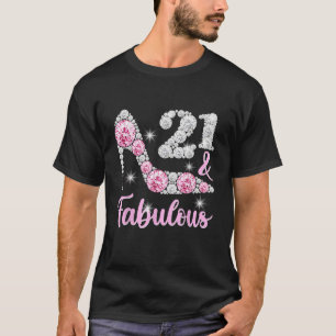 21e verjaardag Shirten voor vrouwen 21 en fabelach T-shirt