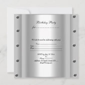 21e verjaardag Silver Metal Locks Hinges Kaart (Achterkant)