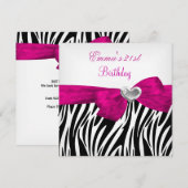 21e verjaardag Silver Pink Black Leopard 5 Kaart (Voorkant / Achterkant)