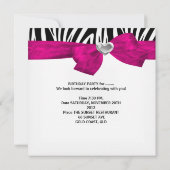 21e verjaardag Silver Pink Black Leopard 5 Kaart (Achterkant)