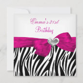 21e verjaardag Silver Pink Black Leopard 5 Kaart (Voorkant)