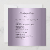 21e verjaardag Silver White Lila Jewel Afbeelding Kaart (Achterkant)