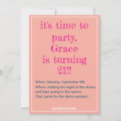 21e verjaardag Slechte beslissingen Uitnodiging (Voorkant)