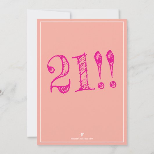 21e verjaardag Slechte beslissingen Uitnodiging (Achterkant)